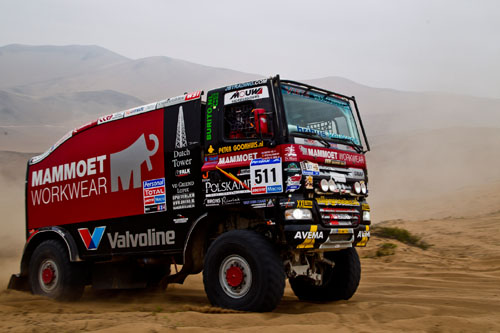 Dakar: Twee Nederlandse truckers in top tien tussenstand